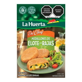 Medallones Cheffry de elote con rajas y queso 6 pzas de 60 g c/u