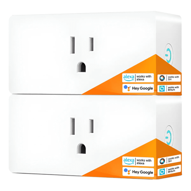 2psc Wifi Smart Plug Enchufe Inteligente Solo 2.4G Wifi Mini Outlets Xtellar blanco