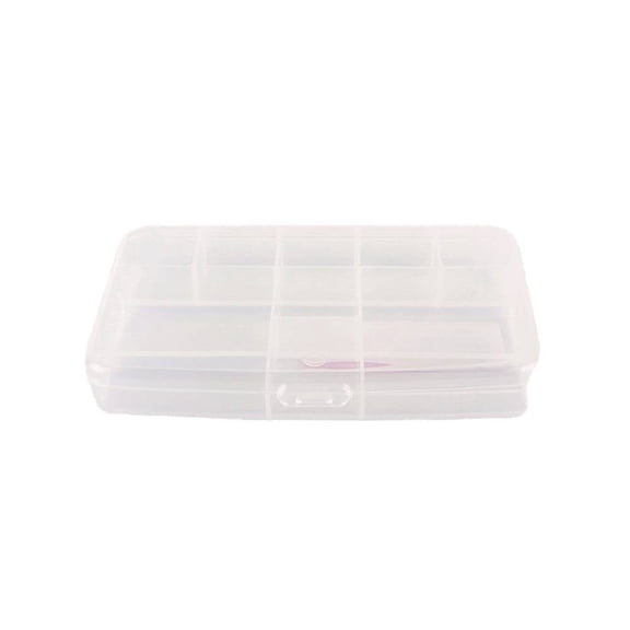 Estuche Prichos Rectangular Seccionado con 9 Divisiones 1 Pieza Transparente
