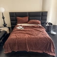 thumbnail image 4 of Color Style Taffeta Comfortable Fleece Blanket Sofa Leisure Throw Blanket, 4 of 6