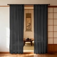 thumbnail image 4 of Cortinas translúcidas ligeras de color liso | Cortinas translúcidas con bolsillo para barra para sala de estar y dormitorio | Panel de poliéster transparente de 130 x 100 cm, 4 of 5