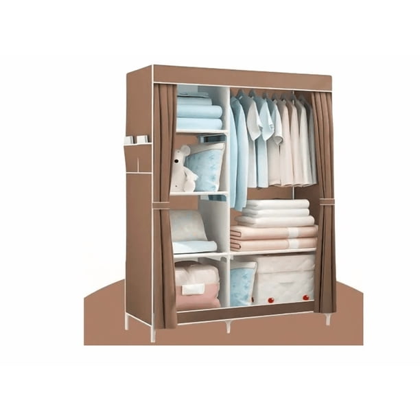 Closet Armable Ropero Pequeño Organizador Para Ropa Portatil Xtellar Color cafe