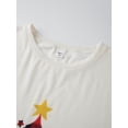thumbnail image 3 of Conjunto de pijama navideño familiar a juego, camisetas de manga larga con estampado de árbol de Navidad y pantalones a cuadros. Ropa de dormir navideña., 3 of 9