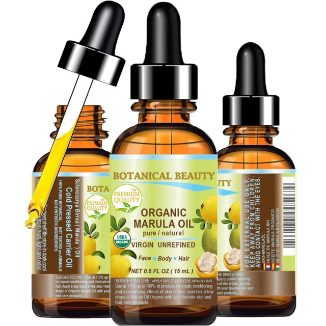 Aceite de Marula Botanical Beauty 15 ml para rostro, cabello y cuerpo