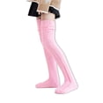 thumbnail image 3 of Medias de punto Color sólido Keen Socks High High Socks Women Leg Weavers Zapatos Accesorios Lindo otoño Halloween Medias rosa 1 par, 3 of 7