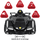 thumbnail image 3 of Montable Eléctrico para Niños Deportivo Lambo Luces Sonido Control Remoto Bluetooth Batería 12v - Negro, 3 of 8
