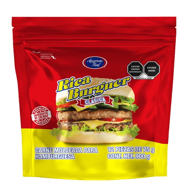 American Beef Rica Burguer Clásica 12 pzas