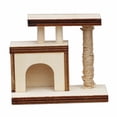 thumbnail image 1 of 1:12 Casa del árbol para gatos Modelo de madera Centro de mascotas Escenas Poste rascador realista para gatos 65 cm x 35 cm x 55 cm, 1 of 8