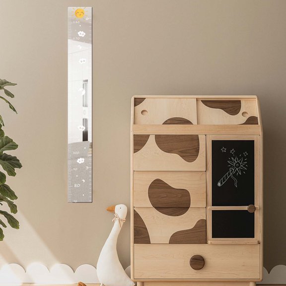 Xihbxyly Espejo de Rompecabezas con Tabla de Crecimiento, Diseño Acrílico Irrompible, Fácil Instalación, Tablero de Dibujo Multifuncional, Decoración Del Hogar, Regalo de Cumpleaños Único, Juego de 4