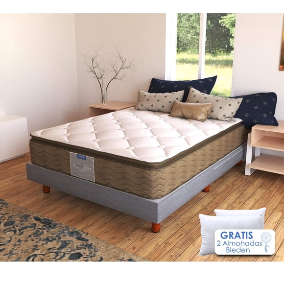 Restonic Colchón King size Ortopédico + Base Elegante Box (2 Individuales)