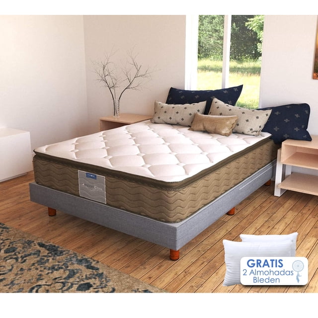 Restonic Colchón King size Ortopédico + Base Elegante Box (2 Individuales)