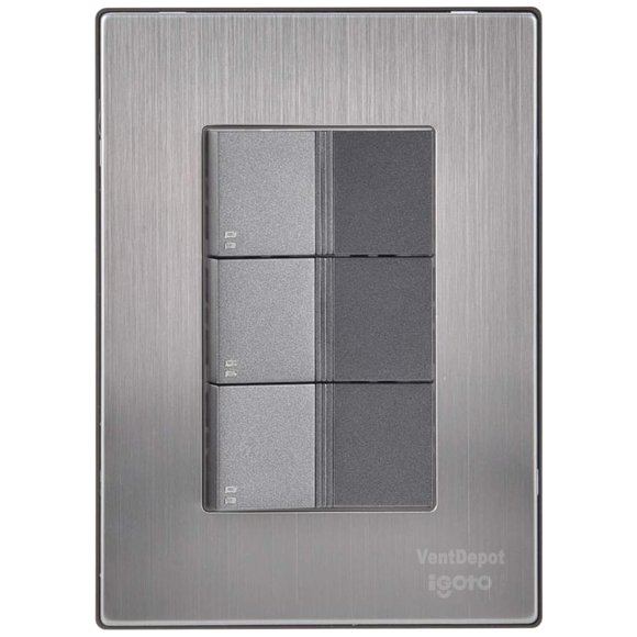 Placas de Pared Inoxium3EOxford 1Pza Apagador Escalerax3 125-250VCA 10A 50/60Hz Plateado/Oxford Acero Inoxidable/PC.