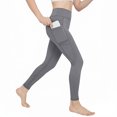 thumbnail image 1 of Amzcrzy Leggings Yoga Niñas 4 A 13 Años Cintura Alta Deportivos Cómodos Elásticos Control Abdomen Suaves Tacto Agradable Con Bolsillos Correr Ejercicio Gris, 1 of 9