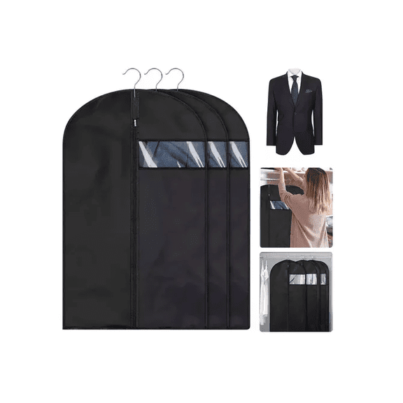 Set De 3 Porta Xtellar negro Trajes 60x100 Funda Vestido Saco Camisa Ropa