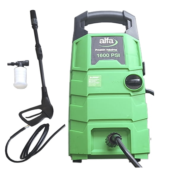 Hidrolavadora Electrica Alfa  1600 PSI 1.7 Hp 1300w