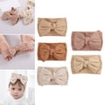 thumbnail image 4 of 5 diademas suaves para bebé con lazo, bonitos accesorios para el cabello, tocados elásticos. arco de doble capa, 4 of 9