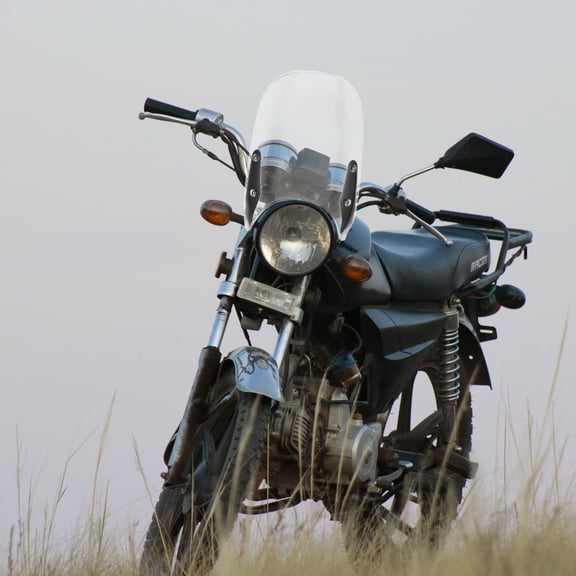 BRIGHTFUFU Motorcycle Windscreen Transparente Compatible Con Varios Vintage Y Resistente