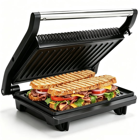 Sandwichera Eléctrica Panini Parrilla Antiadherente 750w