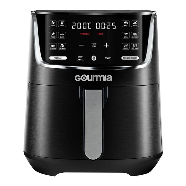 Freidora de Aire Gourmia de 3.7 L / 4 Qt con 12 Preajustes de un Solo Toque Negra