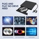 thumbnail image 5 of Unidad Externa de CD DVD +/-RW, USB 3.0 y USB-C Reproductor PortáTil de Grabadora de CD y DVD ROM Lector Escritor Regrabador Unidad de Disco,Negro, 5 of 8