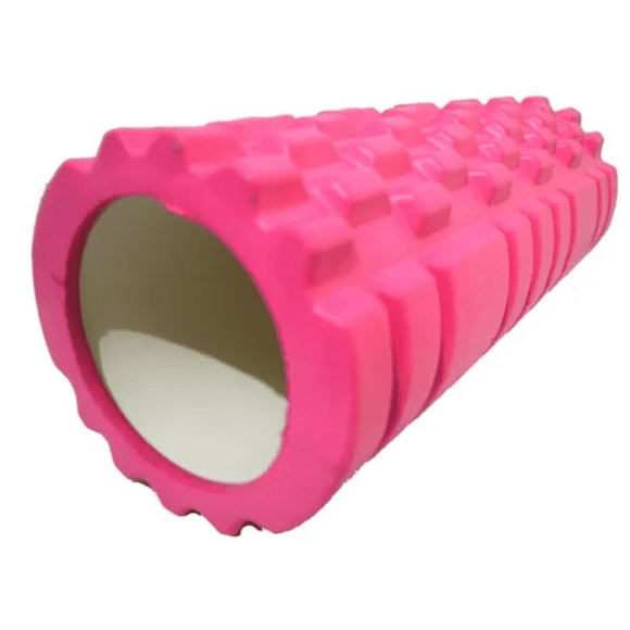 Rodillo masajeador para yoga o fisioterapia Rosa