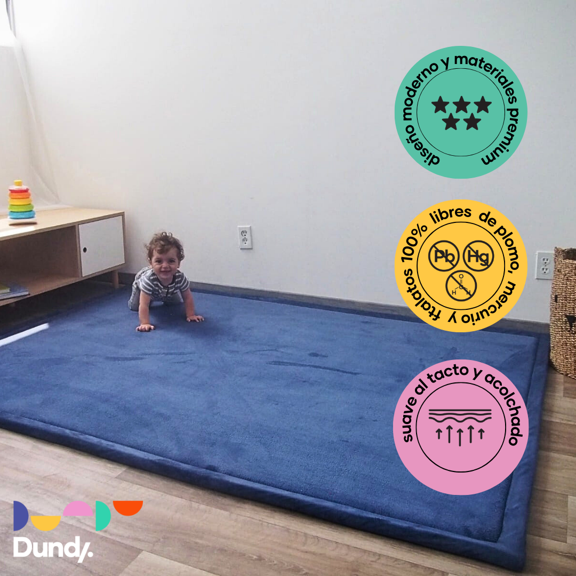 Tapete para Bebé Niños de Memory Foam, Suave Espuma Tapete de Gateo para Juego, Acolchado Antideslizante, 150 x 200 cm. (Azul Navy)