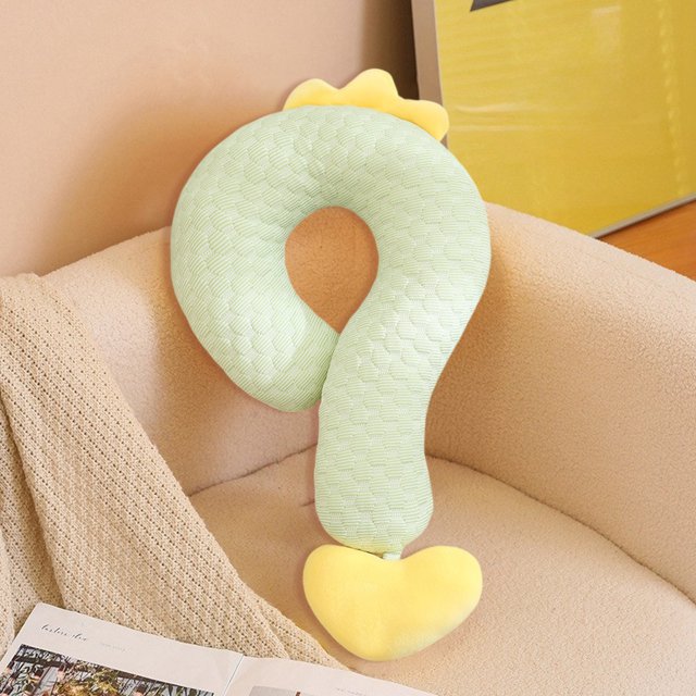 Almohada Refrescante de Seda de Hielo con Forma de Signo de Interrogación, Ideal para La Oficina, Siestas, Estudiantes, Viajes En Coche o Como Almohada Cervical. También Sirve Como Regalo.