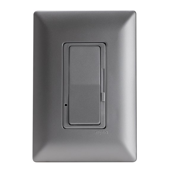 Estevez Dimmer pulsador con Placa, Plateado, Nuevo