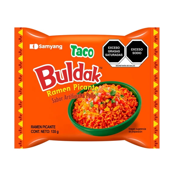 Sopa instantánea Samyang Buldak pollo Taco 135g