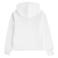 thumbnail image 4 of Sudadera de manga larga con cuello redondo y media cremallera para niñas de 5 a 14 años, sudadera corta de felpa suave y ligera con bolsillo, como se muestra en la imagen, de 5 a 13 años., 4 of 4
