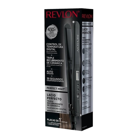 Alaciadora Revlon Perfect Heat de cerámica y turmalina negra