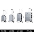 thumbnail image 4 of Juego 4 Maletas De Viaje Rigidas Rumbo 6 Bolsas de Viaje gris, 4 of 9