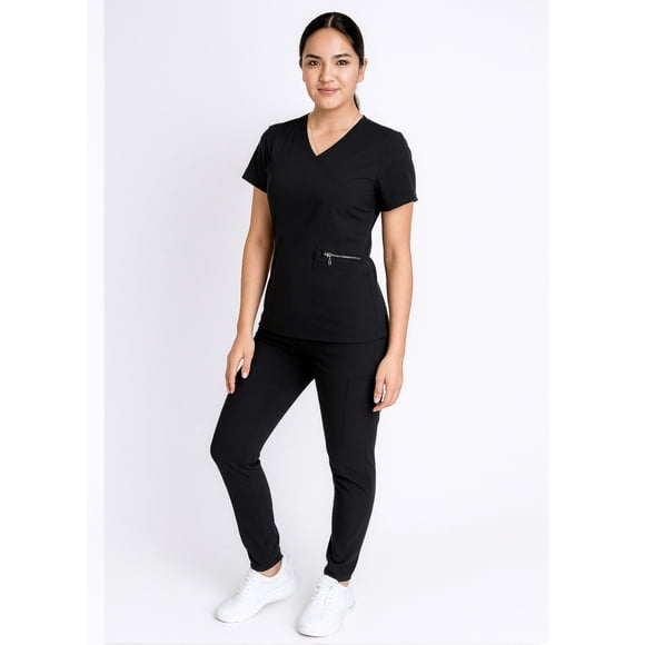 Scrubs Médicos Mujer | Uniformes para Doctoras y EnfermerasM11 NEGRO GDE