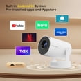 thumbnail image 3 of Magcubic Proyector, Soporte 4K 1080P con Altavoz de Base de Sonido de 5w, Miniproyector con WiFi y Bluetooth, Portátil para Películas Domésticas y Exteriores HY300Pro+, 3 of 11