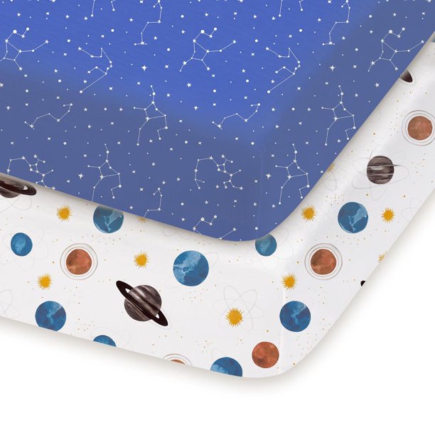 TotChill Pack and Play Sábanas ajustadas, paquete de 2, 96.5 x 66 cm Graco Pack n Play Sábanas para