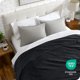 thumbnail image 5 of Manta de Vellón Bare Home Textura de Microfelpa Chevron Microfibra Suave y Afelpada Tamaño Matrimonial/Queen Color Negro, 5 of 7