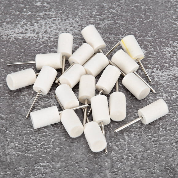 20 piezas, vástago de 2,35mm, lana, pulido, muela, cabezal de pulido, herramienta de pulido de joyería, accesorio