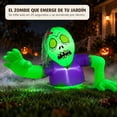 thumbnail image 3 of Inflable Halloween Zombie Gigante Emergente Luces Led 1.40 M, 3 of 8