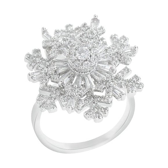 Qarigey Anillo de apertura para mujer, anillos de decoración de cobre, decoraciones de mano ajustables, joyería chapada para niñas y mujeres, joyería Ropa, zapatos y accesorios Miscelánea Plata Qarigey AP014632-01
