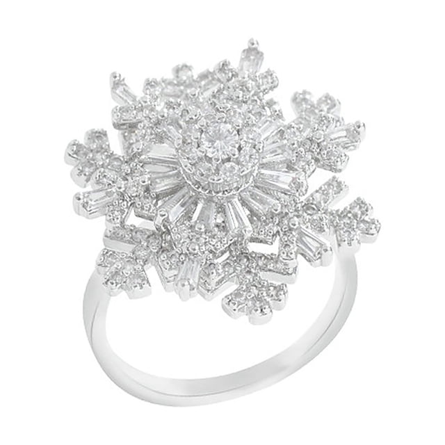 Qarigey Anillo de apertura para mujer, anillos de decoración de cobre, decoraciones de mano ajustables, joyería chapada para niñas y mujeres, joyería Ropa, zapatos y accesorios Miscelánea Plata Qarigey AP014632-01