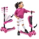 thumbnail image 1 of Scooter Patineta Hurtle con 3 Ruedas Luces LED Ajustable Asiento Plegable con Freno Infantil Rosa, 1 of 2