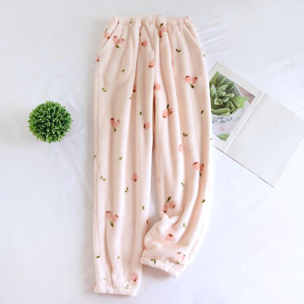 Puyaiuu Women's Pajama Pants With Pockets Flannel Pajama All kinds of Print Comfy Lounge Pant Fuzzy Sleep Bottoms with Pockets Gift