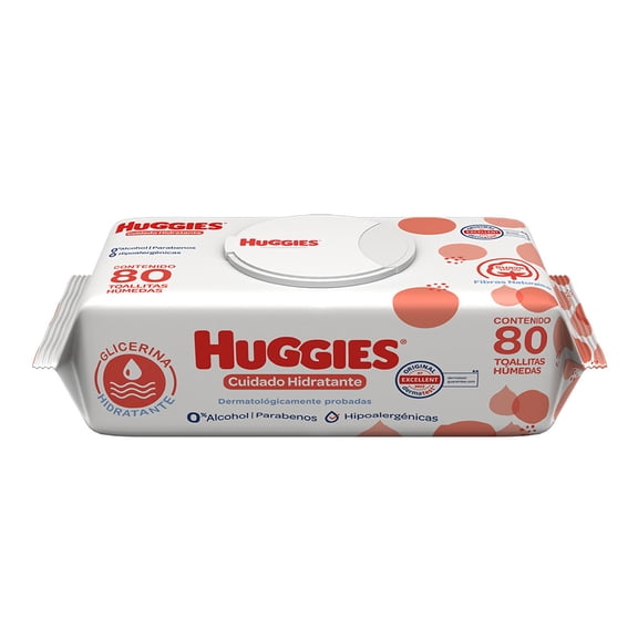Toallitas Húmedas para Bebé Huggies Cuidado Hidratante 80 Piezas