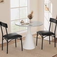 thumbnail image 2 of Yeshouse Juego de 2 sillas de comedor, sillas de cocina de cuero sintético para 2, juego de sillas tapizadas para comedor, silla negra para varias mesas, cocina, apartamento, fácil montaje, 2 of 7
