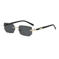 thumbnail image 1 of Typpkmm Rimless Cut Edge Rectangle Sunglasses Unisex Frameless Eyewear Designer Fashion Vintage Square Shade Y2k Sun Glasses Goggles, 1 of 7