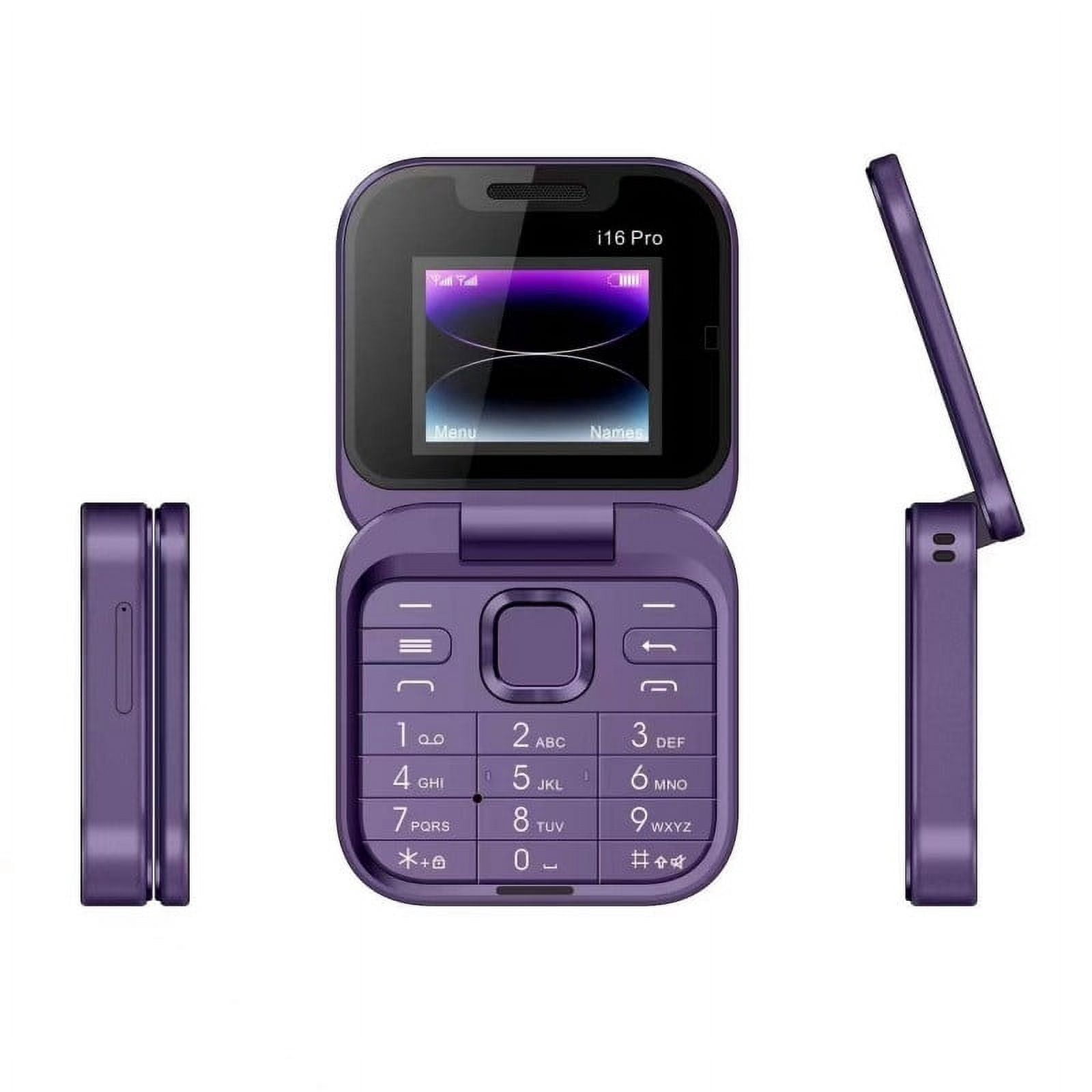 Teléfono plegable para personas mayores | Doble SIM y doble modo de espera | Botones grandes de marcación fácil | Cámara de 1.3 MP y linterna LED | Mini teléfono móvil de respaldo | Compatibl