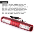 thumbnail image 4 of M Buder Tercera Luz de Freno LED de Montaje Alto Trasera Compatible con Chevy Silverado GMC Sierra 1500 2500 3500 1999-2006 (39 cm / 15.3 in) - Color Rojo y Blanco, 4 of 9