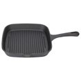 thumbnail image 2 of Grill Pan Nonstick Design Heat Resistant Handle Fast Heat Conduction Iron Stripe Frying Steak Skillet for Home Kitchen 22cm-OEIN, 2 of 5