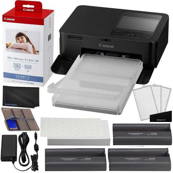 Impresora fotográfica Canon Selphy CP1500 inalámbrica negra