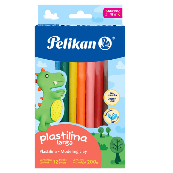 Plastilina Escolar Pelikan Con 12 Barritas